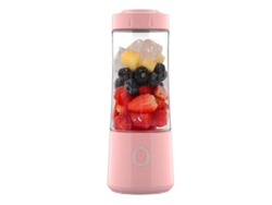 (Rosa) Mini exprimidor eléctrico multifuncional portátil para frutas, exprimidor de cocina