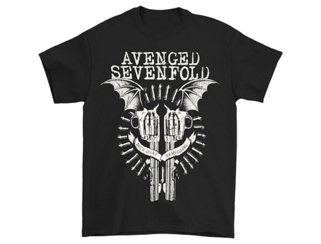 Camiseta ROCKINSTONE Avenged Sevenfold AVS Bat Guns (XXXL)