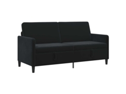 Sofá Con Almacenamiento Negro 172 X 78 X 87 Cm Poliéster