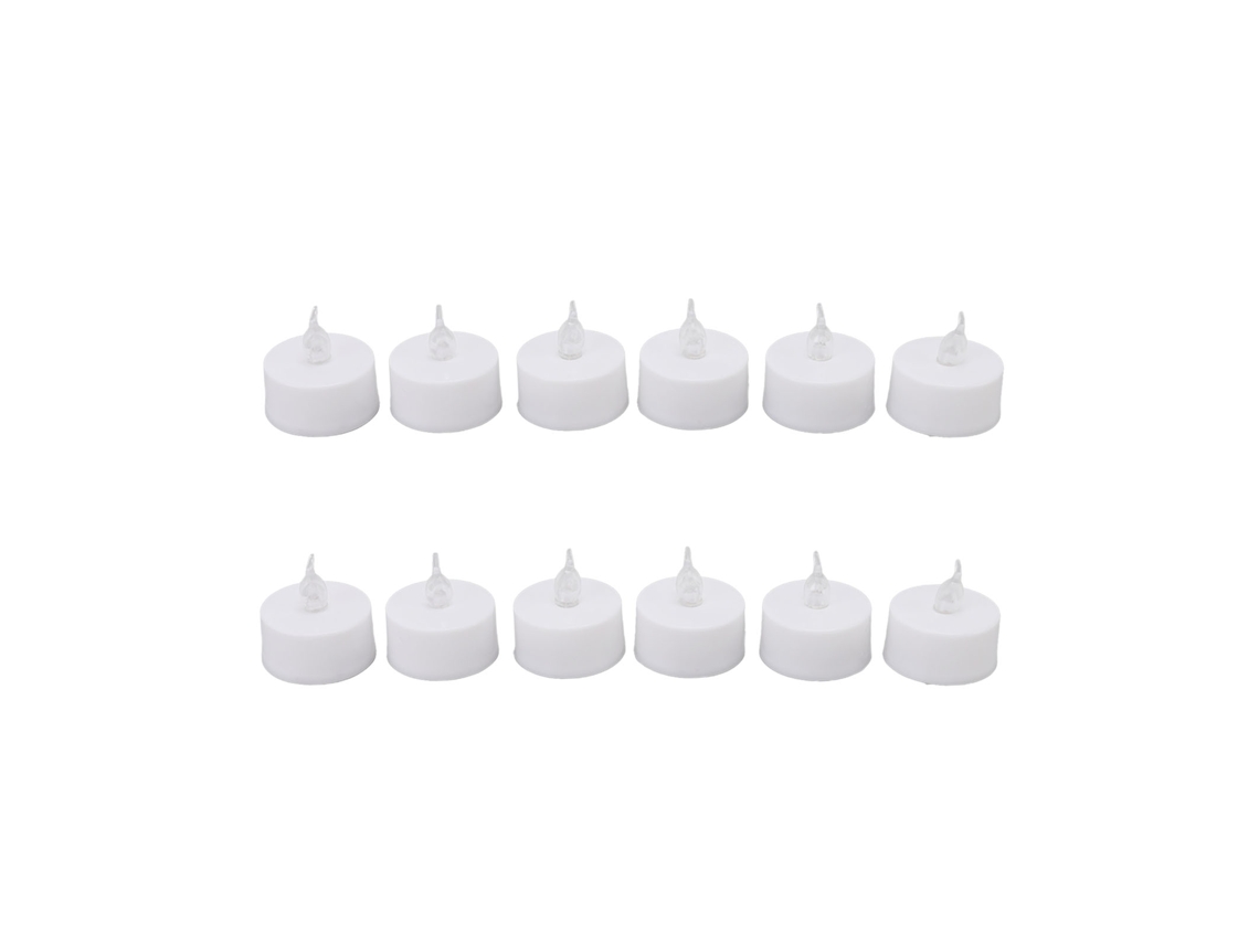 Yncm2026-12 Piezas Velas Led Sin Llama Con Mecha Transparente Para Halloween, Fiestas Y Decoración De Habitaciones