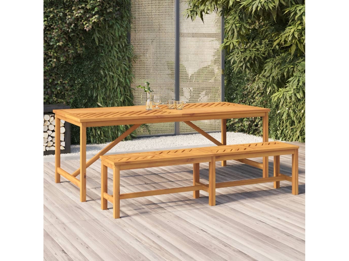 Lovely Home Banco de Jardín 180 Cm Madera de Acacia Maciza