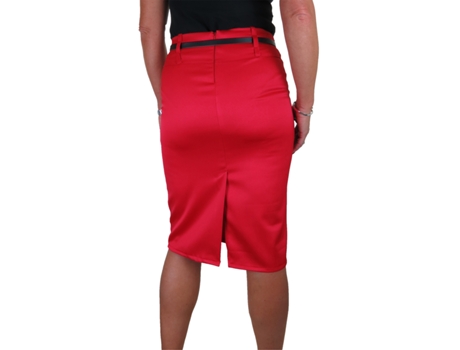 Falda de Mujer PAULO DUE Stretch Pencil Rojo (42)
