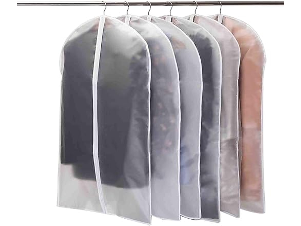 Paquete de 6 protectores de ropa con cremallera para guardar en el armario