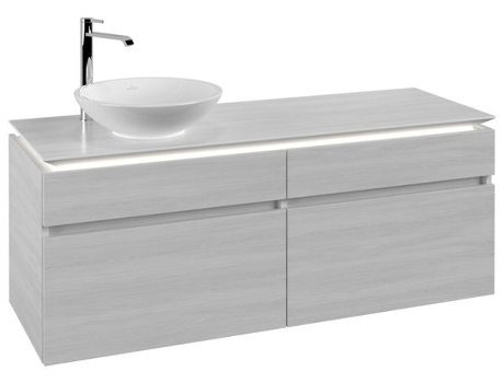 Villeroy &amp Boch Legato Vanity unit B588 1400x550x500mm lavabo a la izquierda iluminación LED
