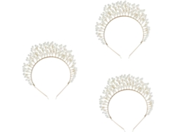 Diadema De Corona Nupcial Exagerada De 3 Piezas Con Accesorios Para Fotos, Tiara Elegante Para Fiestas
