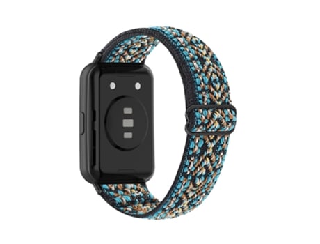 Correa de nailon trenzado respirable estilo etnico para Huawei Watch Fit 2 - castaño