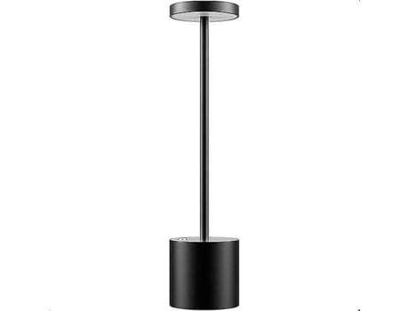 Lámpara de escritorio LED inalámbrica recargable por USB portátil (negra)