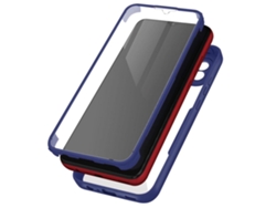 Cubierta Trasera De Plexiglás Y Contorno Frontal De Polímero Azul Para Galaxy A03