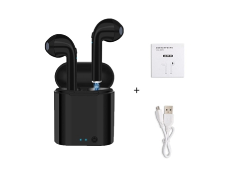 Auriculares inalámbricos con bluetooth, auriculares deportivos, auriculares con caja de carga Negro