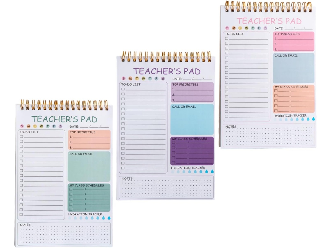 Agenda 2026 con 3 piezas, planificador diario y mensual de 23 cm para profesores - SFUSHOS