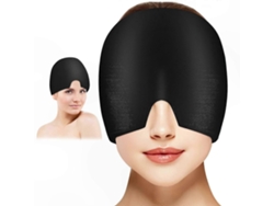 Gorro refrescante para aliviar el dolor de cabeza, mascarilla de gel flexible, accesorio para conciliar el sueño, negro. TAISHENGDA