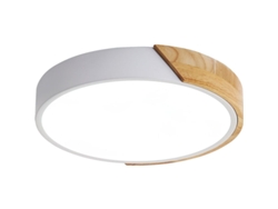 Lámpara de techo empotrada minimalista de 24 W, de madera, para escaleras, pasillos y lavaderos.