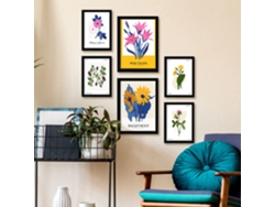 NACNIC Set De 6 Posters Florales Ramos Salvajes Láminas De Naturaleza Y Botánica Para  Tamaños A3 & A4 Marcos Negros