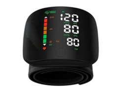 Monitores digitales de presión arterial para la muñeca con pantalla grande, recargables y automáticos, ideales para uso doméstico, viajes y para personas mayores.