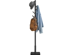 Perchero de madera maciza, perchero independiente con 8 ganchos para abrigos, sombreros y bolsos.