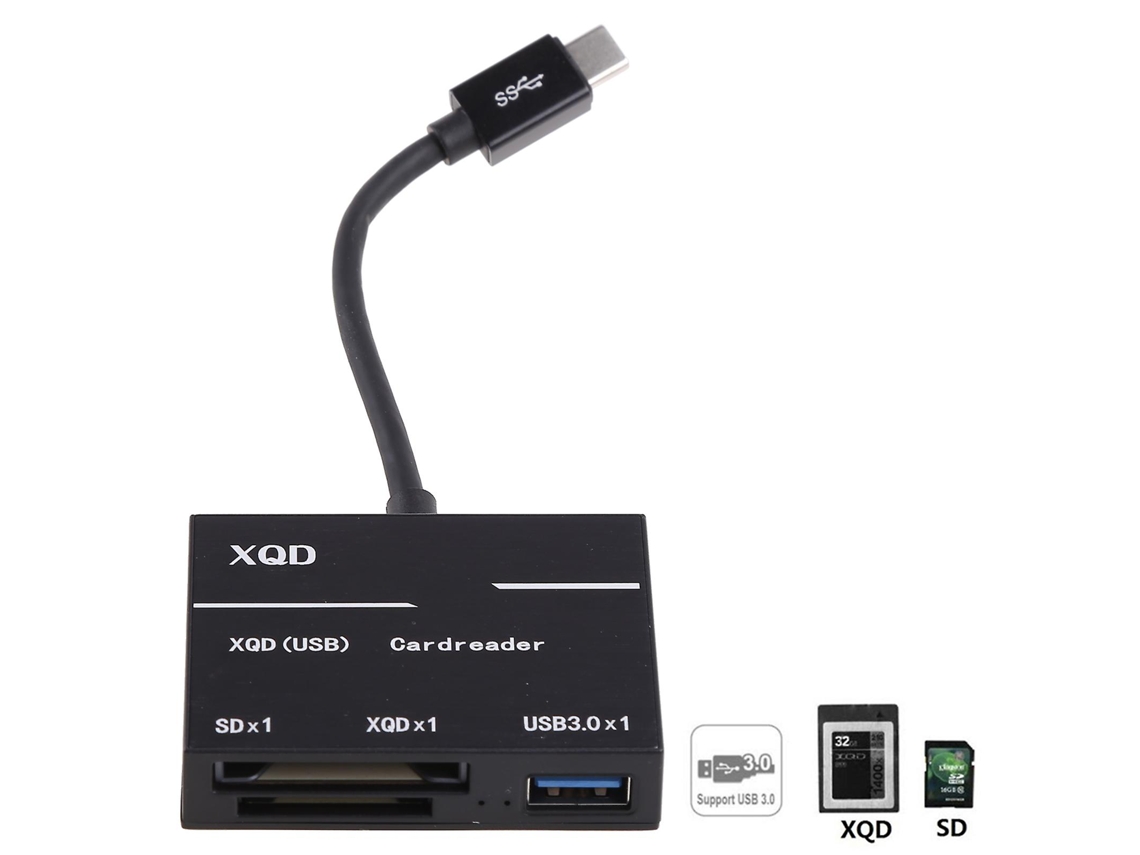 Adaptador de concentrador de lector de tarjetas USB 3,0 Xqd/sd, tarjeta de memoria Flash de supervelocidad ALLINLESS