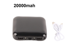 Mini Batería Externa Portátil Con Pantalla Digital Led Y Superficie De Espejo, De Alta Capacidad Con Cable De Datos,