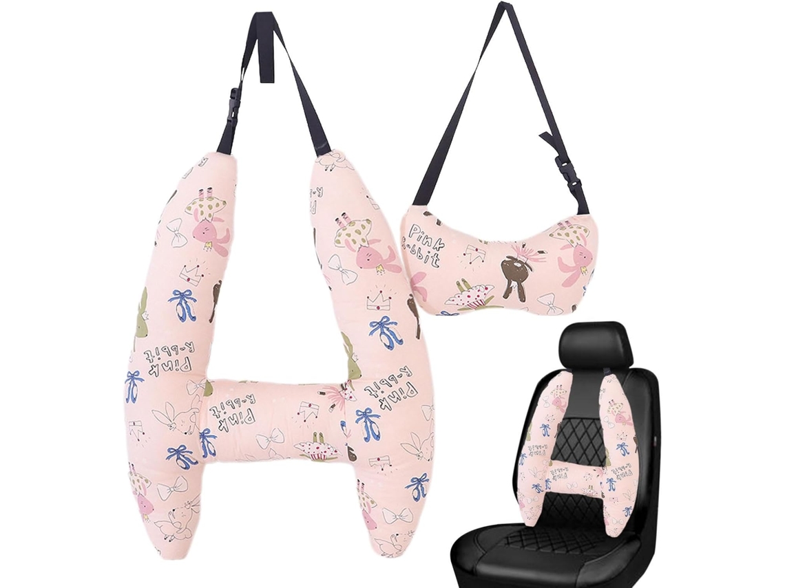 Soporte Para La Cabeza Del Niño Mientras Duerme En El Coche, Almohada De Asiento De Viaje En Forma De H, Descanso