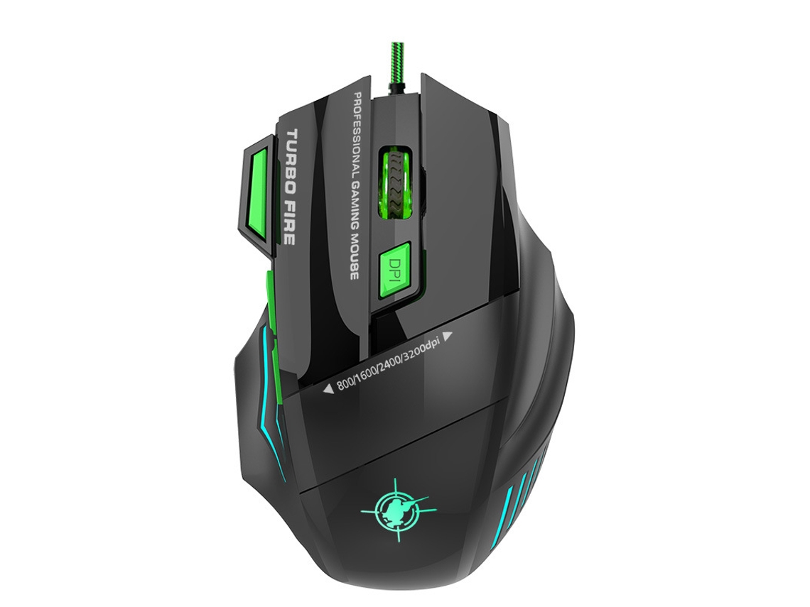 Ratón Gaming TRUMSEN X7S RGB (3500dpi - Verde)