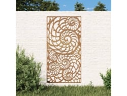 Decoración de pared para jardín, 105 x 55 cm, acero corten, diseño de concha, DKD HOME DECOR