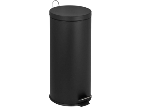 Cubo de Basura KITCHEN MOVE (Negro Mate - Acero Inoxidable - 30 L)