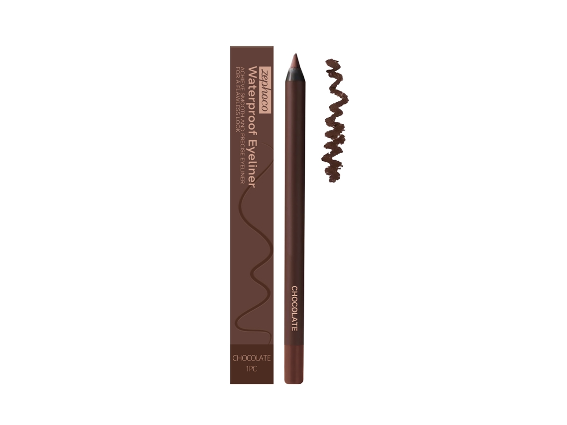 Lápiz De Eyeliner Chocolate Zephoco Resistente Al Agua, No Se Borra, Suave Y Fluida Para La Belleza De Los Ojos, Lápiz De Gel De Eyeliner
