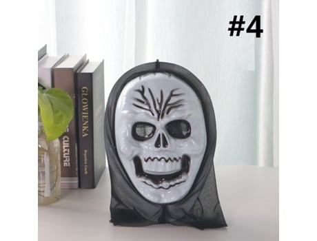 Máscara de terror de Halloween, disfraz de fiesta, esqueleto gritando, Cosplay, vampiro, bruja, esqueleto, máscaras de Cosplay HHZ