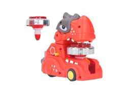 Ats-juguete De Dinosaurio Transformable Con Luz Y Giroscopio De Aleación, Vehículo Rojo, Juguete De Dinosaurio Que Se Transforma En Coche