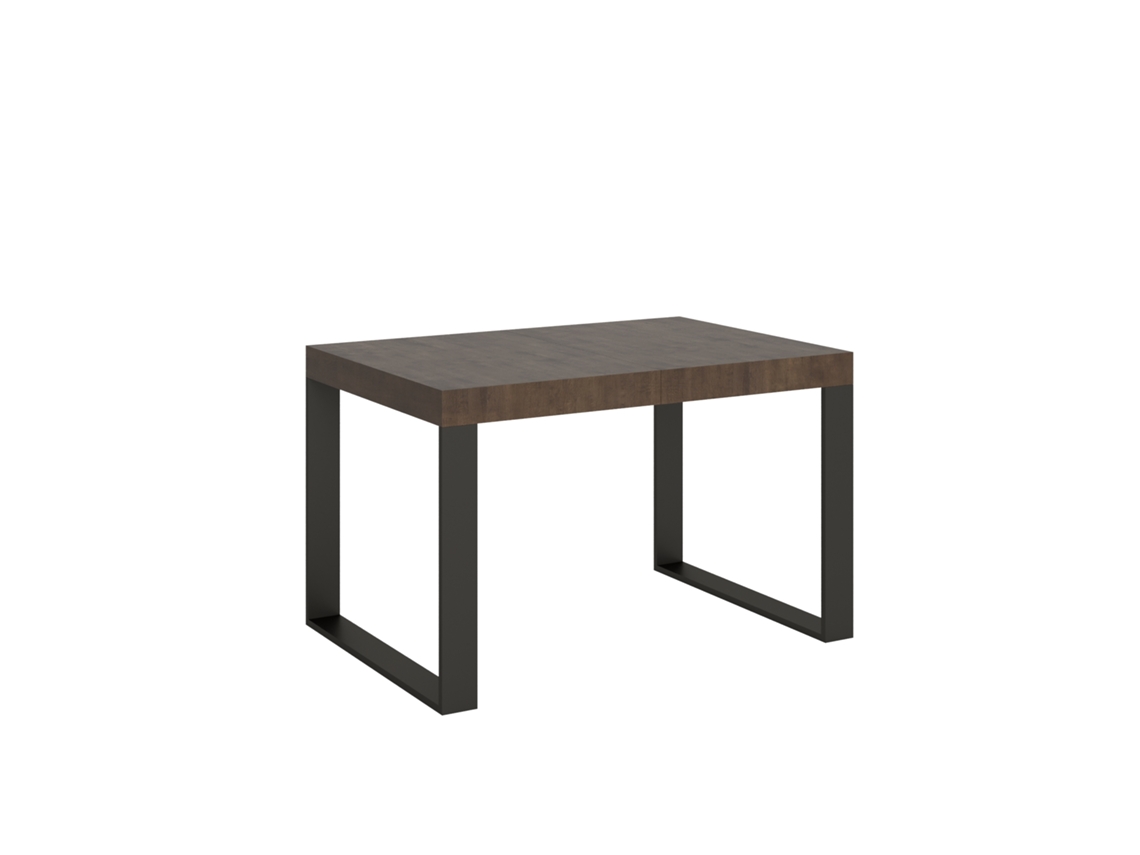 Mesa extensible 90x140/244 cm Tecno Nogal estructura Antracita