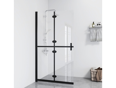 vidaXL Mampara de ducha plegable vidrio ESG transparente 70x190 cm