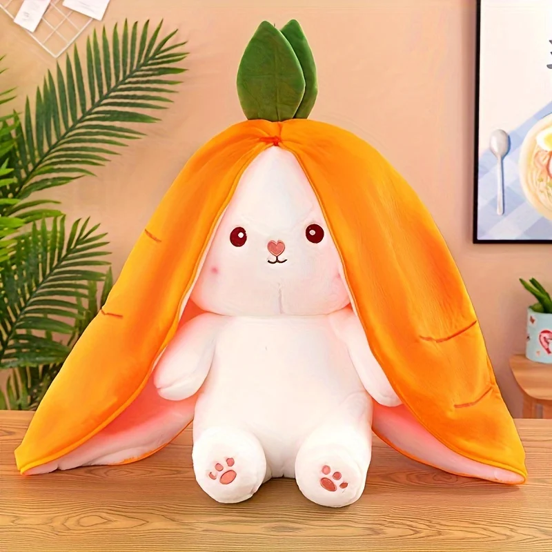 (naranja, 35 Cm) Este Peluche Se Transforma En Un Conejito Adorable, Suave Y Encantador.