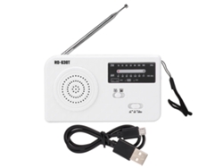 Radio Solar Portátil Con Asa Giratoria, Am/fm, Linterna Led Para Emergencias Y Carga De Teléfonos Celulares.