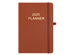 Agenda 2025 de tapa dura roja, 12 meses, páginas de notas