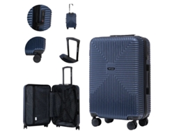 Maleta, material ecológico, cerradura TSA, azul