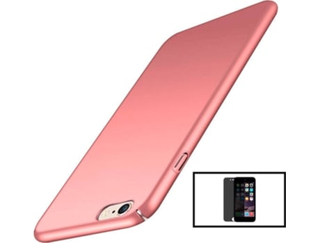 Kit Carcasa Rígida y Fina + Protector de Pantalla iPhone SE 2022 G4M Rosa