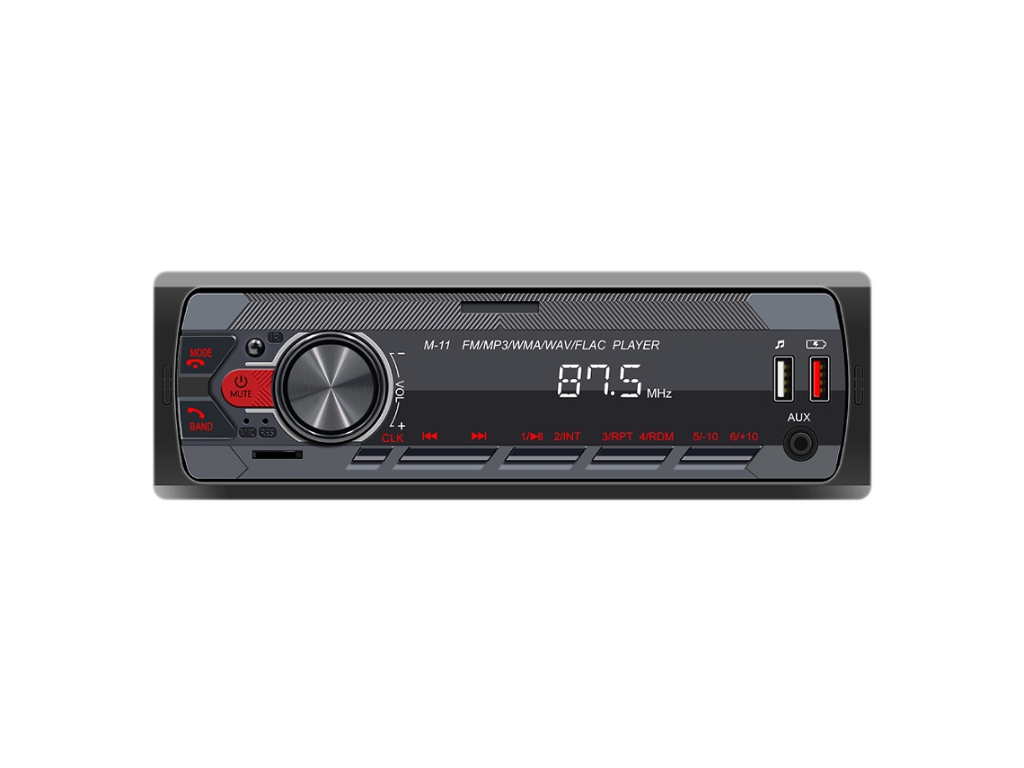 Radio de coche Reproductor estéreo compatible con Bluetooth Aux In Dash Mp3 1  Din