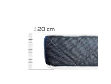 Colchon viscoblack Blanco/Negro DUERMETE ONLINE (20cm AL x 105cm AN x 200cm L)