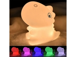 Luz nocturna de dinosaurio, luz nocturna kawaii, luz nocturna LED para dormitorio, chip de silicio USB Rosewell