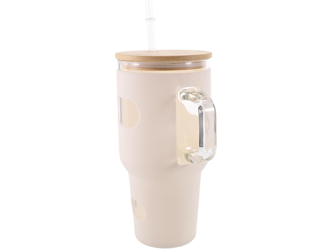 Vaso de agua reutilizable, ideal para café, té y bebidas frías.