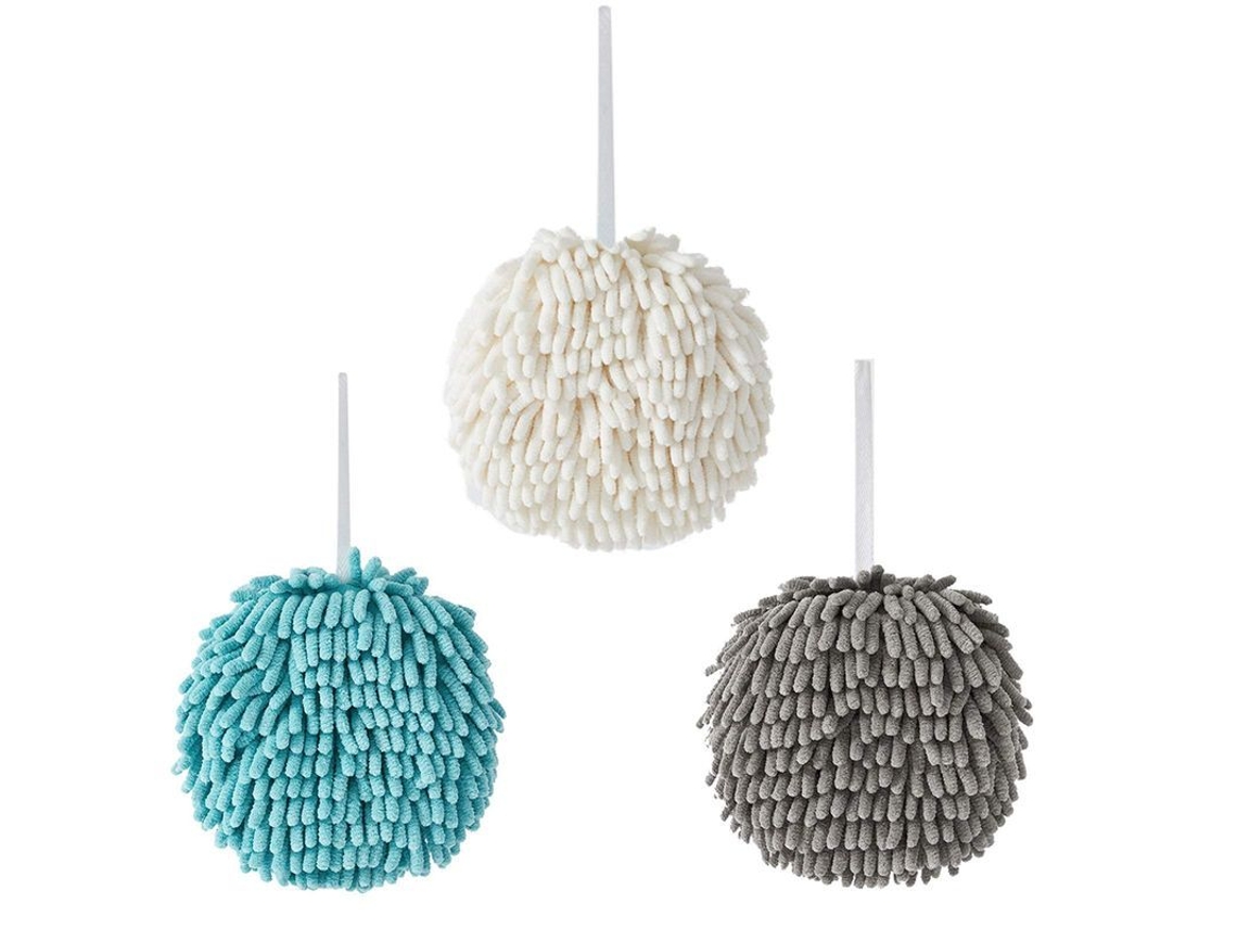 2026-45311-toalla De Mano Linjou Hanging Microfibra Sin Pelusas Absorbente Dura Rápida Secado 3 Paquete Blanco Azul Gris