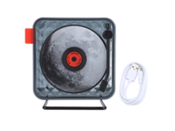 Altavoz Bluetooth Vintage Con Luz Nocturna Y Ruido Blanco Estéreo Inalámbrico Negro