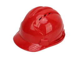 Casco De Seguridad Abs Reforzado, Resistente A Impactos, Transpirable, Para Trabajos De Construcción Industrial, Rojo.