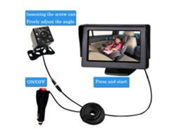 Monitor Para Bebé En Coche Con Pantalla De 4.3 Pulgadas Para Monitorización En Vehículo