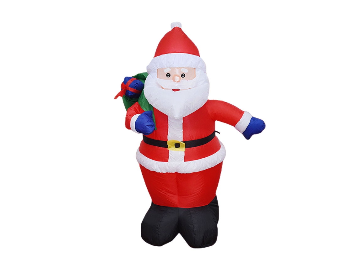 Figura inflable de Papá Noel con luces para jardín navideño