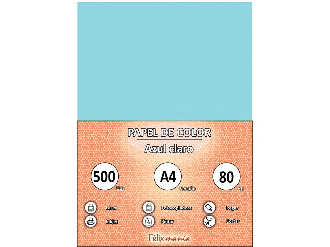 80Gr A4 Papel Azul Claro 500 Hojas