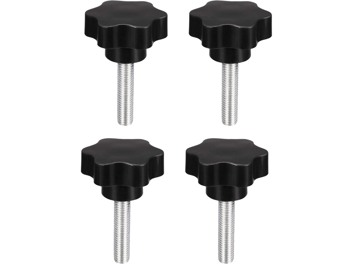 Pomos Mm 4 Tornillo Sujeción 48 Diámetro, Forma Hexagonal Ciruela, Mango Rosca M10 × 45 Mm