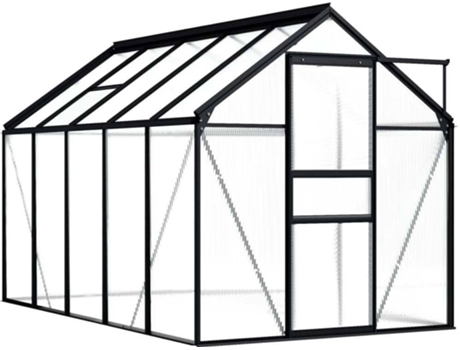 Invernadero VIDAXL de Aluminio Gris Antracita 5,89 m²