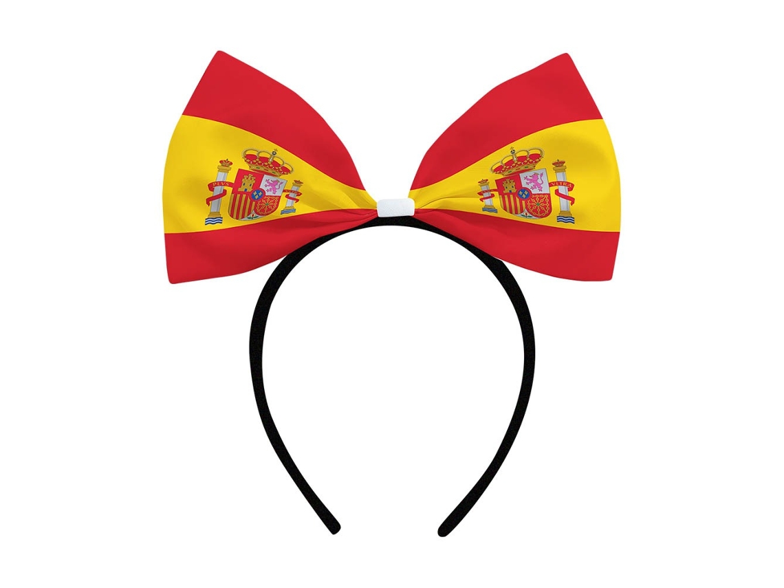 Diadema Lazo Bandera España, Accesorio Ligero Para Aficionadas, Ideal Para Partidos De Fútbol Y Eventos Deportivos