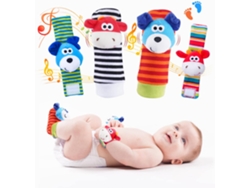 Calcetines Con Sonajero Para Bebé, Juguetes De 3 A 6 A 12 Meses, Juguete De Aprendizaje Para Niña Y Niño, Henten Home