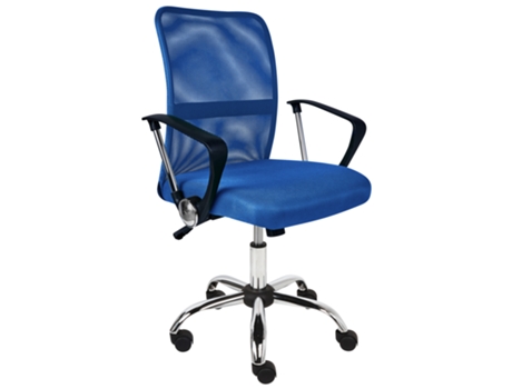 Silla Oficina Malla Azul 55X55X104 BELIANI